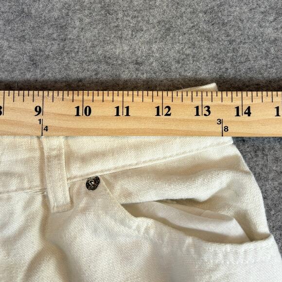 Vintage Levis Pants Womens Size 27 White Canvas High Waist Comfort Relaxed - Picture 2 of 10